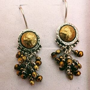 Silpada Tiger’s Eye Sterling Silver Cluster Earrings - CB